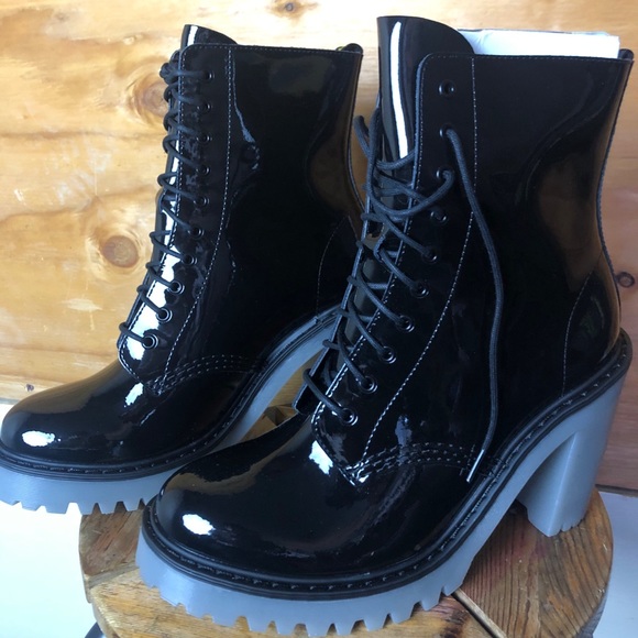 Dr. Martens Shoes - Doc Martens Patent Leather Kendra High Heel Boot